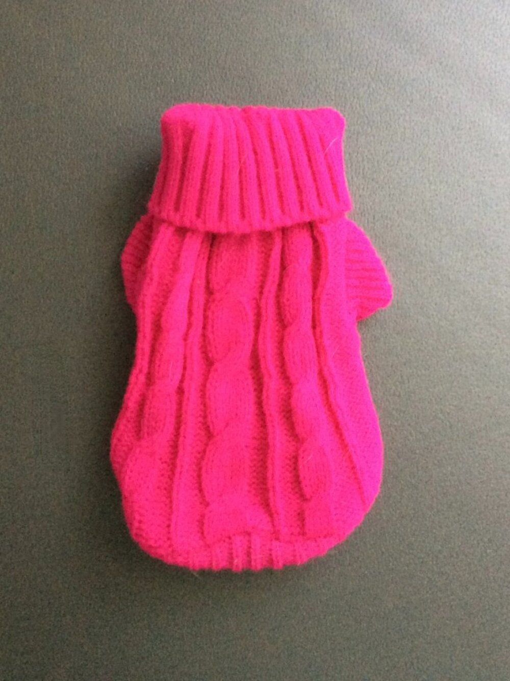 Fuchsia Cable Knit Pet Sweater